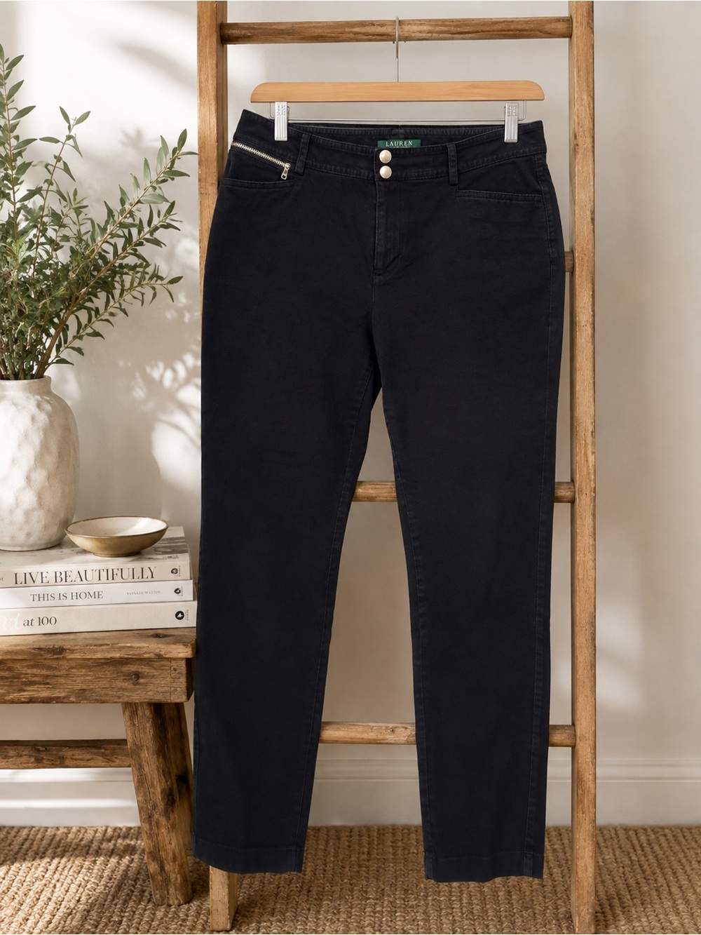 Lauren Ralph Lauren Black Stretch Pants Size 6